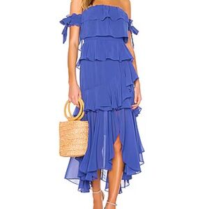 Blue ruffle dress from revolve.